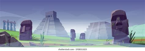 Moai Statues Pyramids Images Stock Photos And Vectors Shutterstock