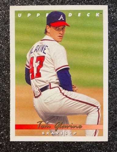 1993 Upper Deck Tom Glavine 75 Baseball Card Atlanta Braves 2x CYA