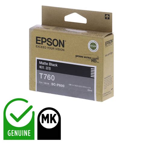 E760MB Epson T760 Genuine Ink Cartridge Matte Black Epson 5287