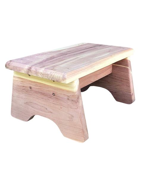 Cedar Wood Step Stool Amish