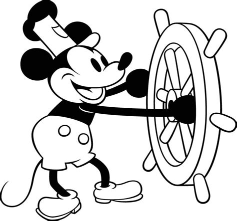 Mickey Mouse Black And White Vector at Vectorified.com | Collection of ...