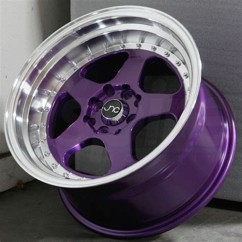 16x8 Jnc 010 4x100 4x114 3 25 Candy Purple Machine Lip Wheels Rims Set 4 73 1 Wheels