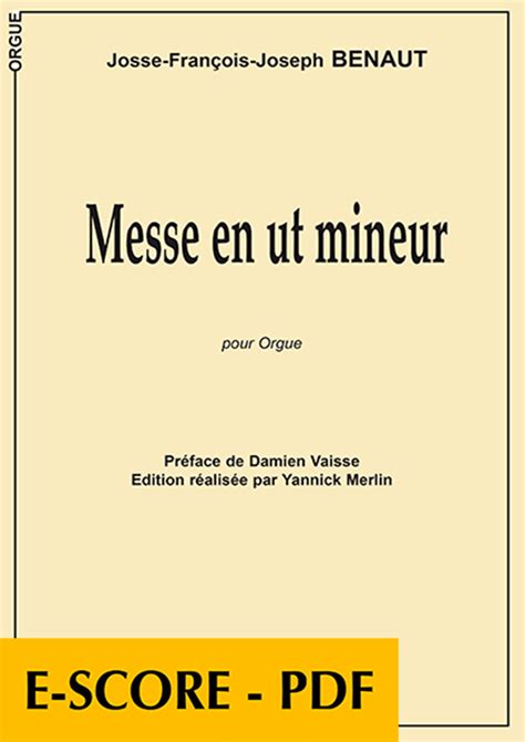 Messe En Ut Mineur Pour Orgue E Score Pdf