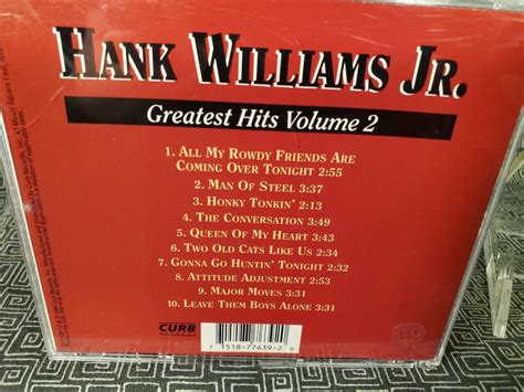 Hank Williams Jr Cd Greatest Hits Volume 2 Bocephus The Etsy