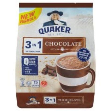 Quaker In Oat Cereal Drink Chocolate Sachets X G G