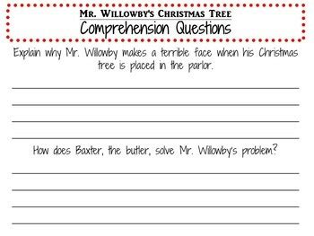 Mr Willowby S Christmas Tree By Robert Barry Literature Study