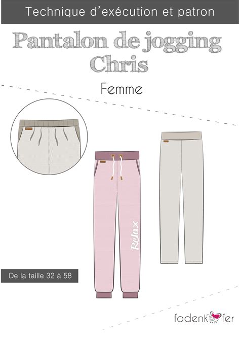 Patron Pantalon De Jogging Chris Femme Fadenk Fer