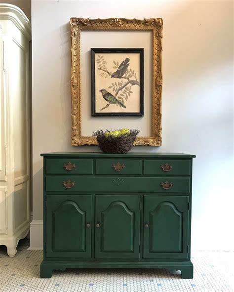 A Tired And Well Worn Maple Buffet Was Transformed With Chalk Paint In