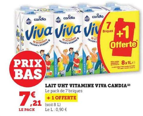 Promo Lait Uht Vitamine Viva Candia Chez U Express Icatalogue Fr