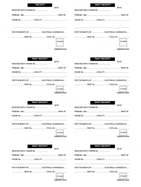 14 Rent Receipt Templates Excel Pdf Formats