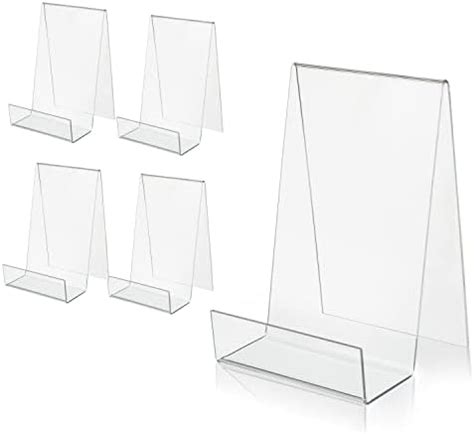 Amazon Zoey Acrylic Book Stand With Ledge Black Display Easels