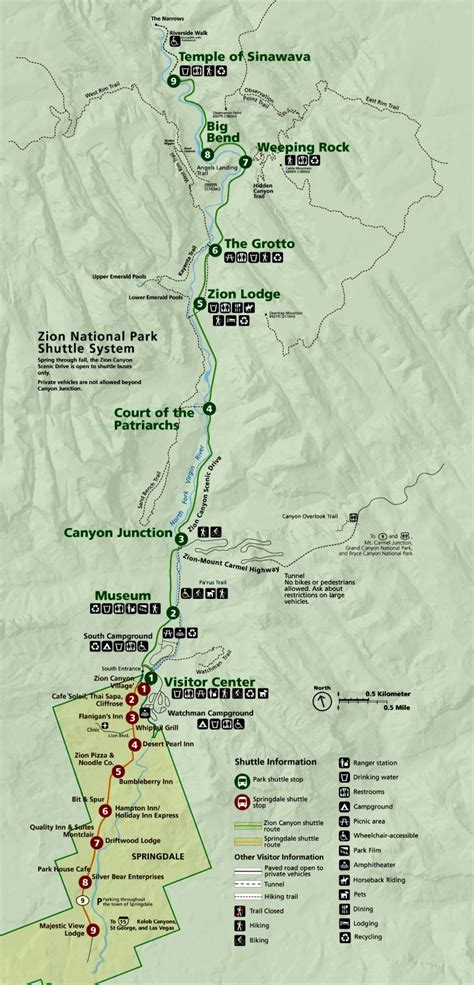 Park Junkie's Map of Zion National Park - Plan your visit to this park ...