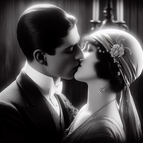 1920s Silent Movie Kissing Blank Template Imgflip