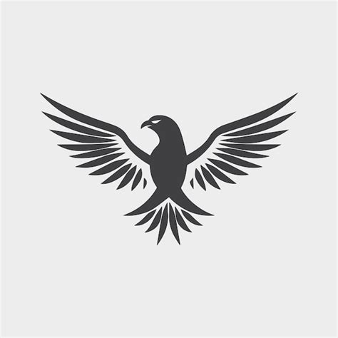 Premium Vector | Silhouette vector american eagle logo design vector illustration