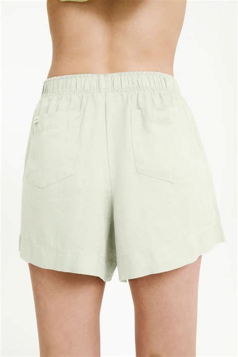 Nude Lucy Lounge Linen Short Eucalyptus Stylerunner