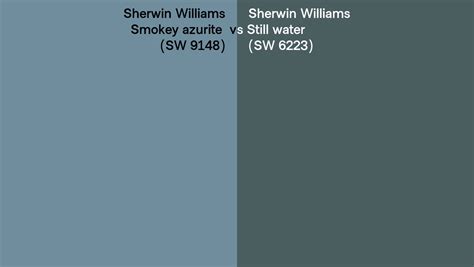 Sherwin Williams Smokey Azurite Vs Still Water Side By Side Comparison