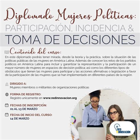 Curso Virtual Diplomado Mujeres Pol Ticas Participaci N Incidencia