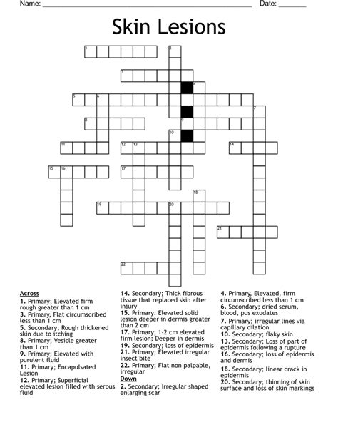 Know The Dermatology Language Crossword WordMint