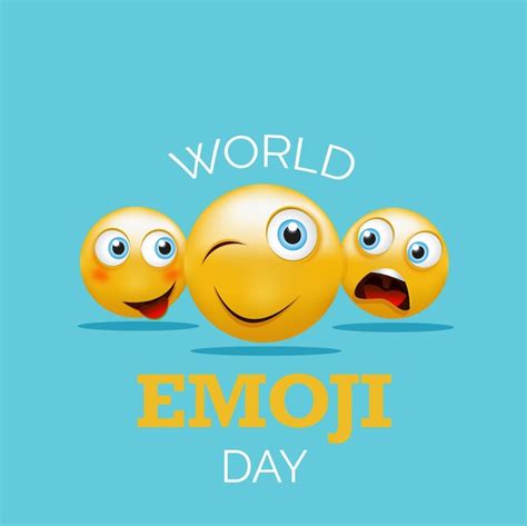 Premium Vector | World emoji day