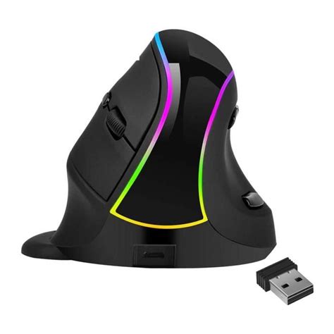 Souris Sans Fil Verticale Ergonomique Rechargeable 2 4 Ghz Pour Pc Portable Cdiscount Informatique