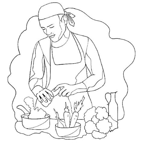 Desenhos De Cozinheiro Para Colorir Pintar E Imprimir Colorironline