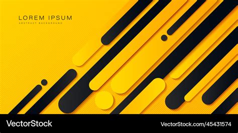 Abstract yellow and black banner background Vector Image