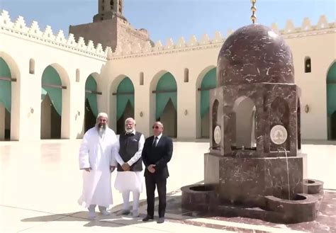 PM Modi Visits Egypt S Historic 11th Century Al Hakim Mosque Restored