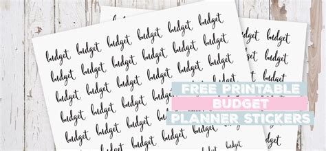 Free Printable Budget Planner Stickers - World of Printables