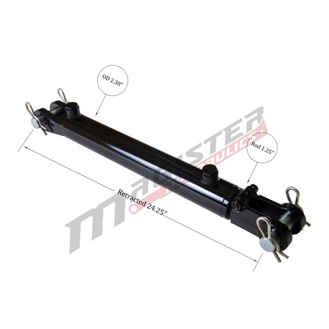 2 Bore X 14 Stroke Hydraulic Cylinder Welded Clevis Double Acting Cylinder Magister Hydraulics