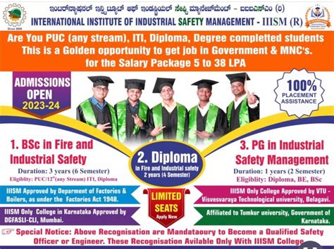 Iiism P G Diploma In Industrial Safety Management On Linkedin B Sc In Fire And Industrial