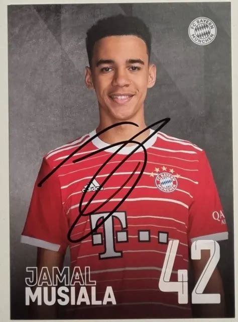 Jamal Musiala Fc Bayern M Nchen Autogrammkarte Original Eur