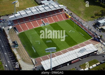 Waikato Stadium, Hamilton, Waikato, North Island, New Zealand - aerial ...