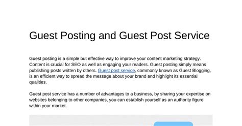 Guest Posting And Guest Post Service Docx Docdroid
