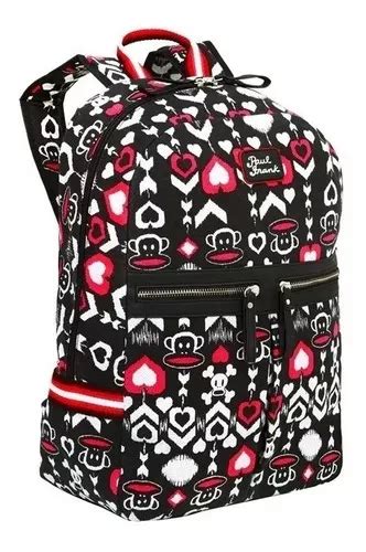 Mochila Escolar Paul Frank Mochila Juvenil Paul Frank Corações 17t03 Costas G Sestini Color