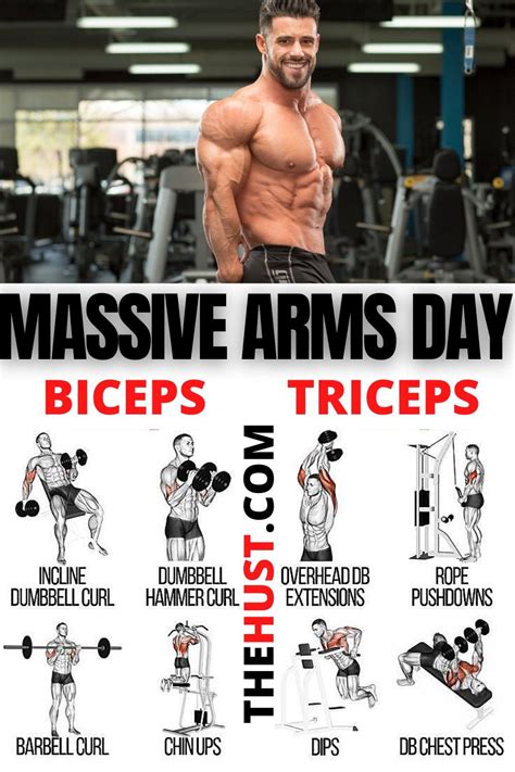 Massive Arms Day Workout Plan Arm Day Workout Bicep And Tricep