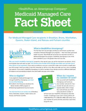 Fillable Online Healthplus An Amerigroup Company Fax Email Print