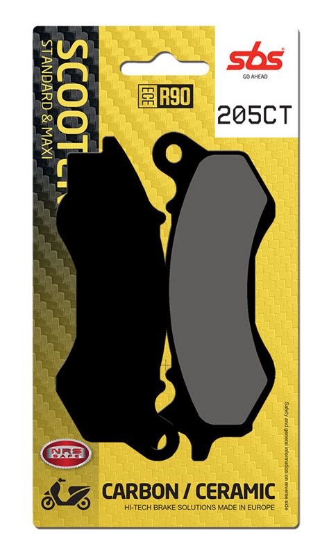 Peugeot Django Evasion 150 2014 2015 SBS Carbon Front Brake Pad 205CT