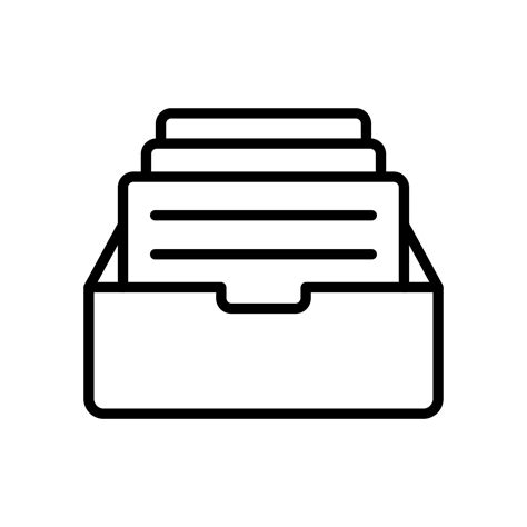 Archive Folders Outline Icon Vector Art At Vecteezy