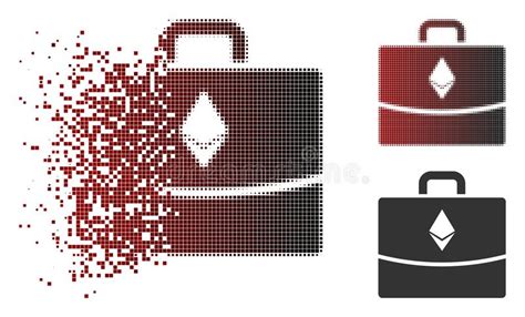 Icono De Semitono Destrozado Del Caso De La Contabilidad De Ethereum