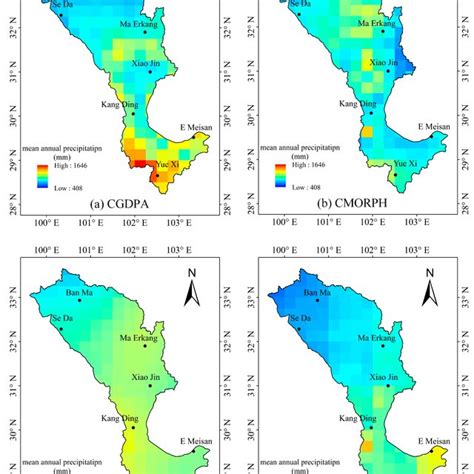 Spatial Distribution Of Mean Annual Precipitation In The Dadu River