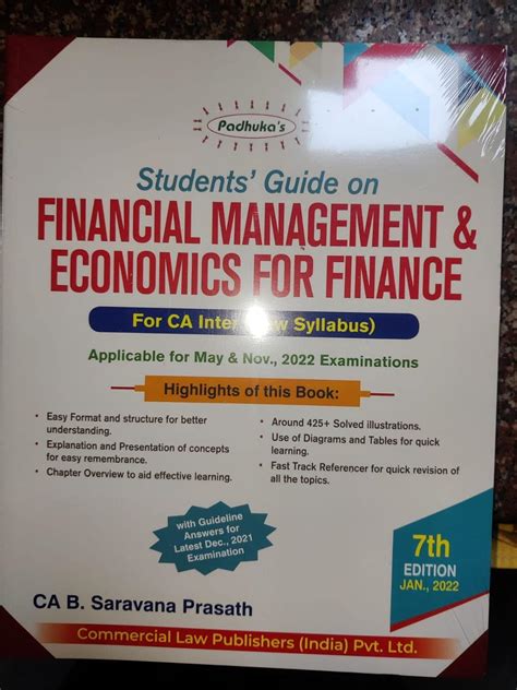 Buy Padhuka S Student S Guide On Financial Management Economics For