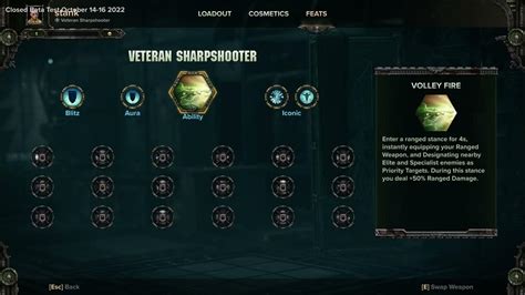 Veteran Sharpshooter Skill Tree Darktide Beta Warhammer Youtube