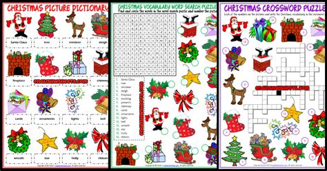 Christmas Vocabulary Matching 2 Gene English Esl Worksheets Pdf