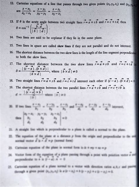 Solution Vector Algebra Formulas 1 Studypool