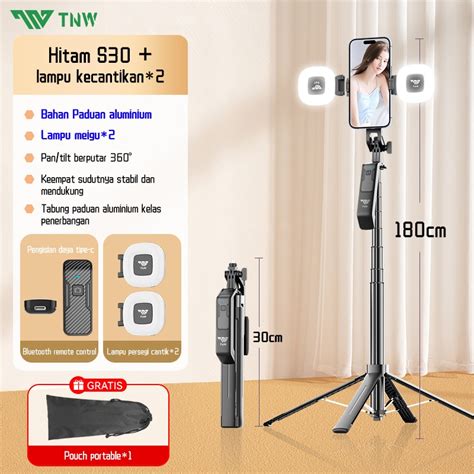 Jual Tnw S Tongsis Tripod Bluetooth M Fill Light Tongsis Tripod