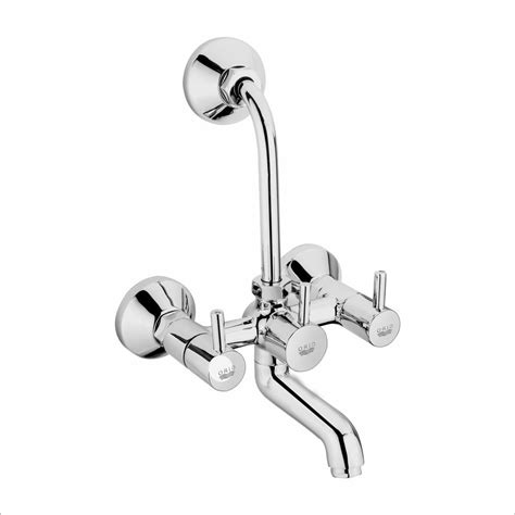 Orio Three Handle Brass 3 In 1 Wall Mixer For Bathroom Fitting Size