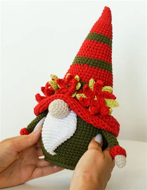 Crochet Patterns Christmas Flower Gnome Gnome Amigurumi Etsy