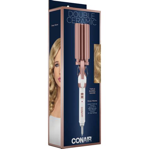 Conair Double Ceramic Triple Barrel Rose Gold Waver Curling Irons