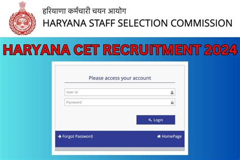 Haryana Cet Recruitment Hssc Cet Notification Apply Online