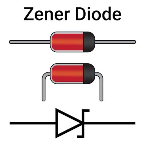 Premium Vector Zener Diode And Symbol Electronic Component Physics